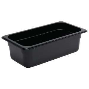 Vogue ABS Gastronorm Tray Black GN 1/3 100mm