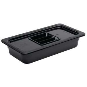 Vogue ABS Gastronorm Tray Black GN 1/3 65mm 3 168748