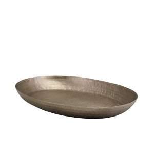 GenWare Vintage Hammered Aluminium Oval Platter 43.5 x 32.5cm
