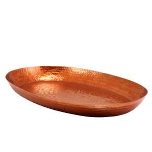 GenWare Copper Hammered Aluminium Oval Platter 56 x 39cm