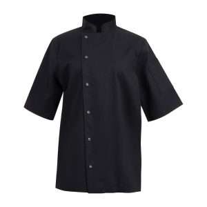 Southside Oakland Lyocell and Cotton Short Sleeve Chefs Jacket Black Size XL