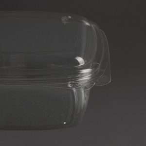 Vegware Compostable PLA Hinged-Lid Deli Containers 473ml / 16oz (300 Pack) 3 cp412 detail