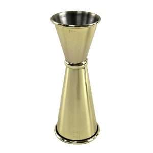 Beaumont Gold Plated Banded Jigger 25ml/35ml/50ml