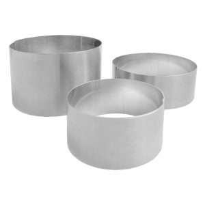 Nisbets Essential Mousse Rings Stainless Steel (3 Pack) 3 jk412 npi26 2