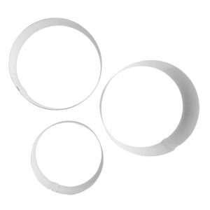 Nisbets Essential Mousse Rings Stainless Steel (3 Pack) 2 jk412 npi26