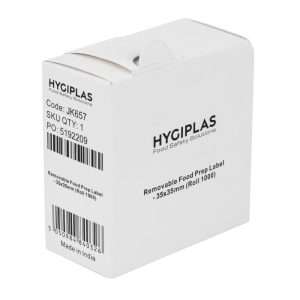 Hygiplas Removable Food Prep Labels 35x35mm (1000 Pack) 2 jk657 upd26 14910