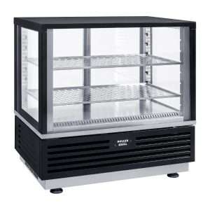 Roller Grill Countertop Display Fridge Black