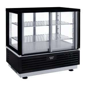Roller Grill Self-Serve Countertop Display Fridge Black