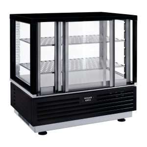 Roller Grill Self-Serve Countertop Display Fridge Black 2 jm737 npi26 2