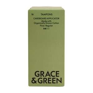 Grace & Green Organic Cotton Applicator Tampons, Regular (16 Pack)