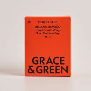 Grace & Green Organic Bamboo Period Pads, Medium (10 Pack) 2 jn486 npi26 2