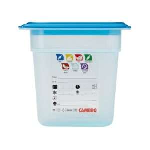 Cambro Safetrak IML Polypropylene Food Storage Container 1/4 GN 150mm 3 jn514 npi26 11
