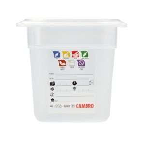 Cambro Safetrak IML Polypropylene Food Storage Container 1/6 GN 150mm 5 jn517 npi26 13
