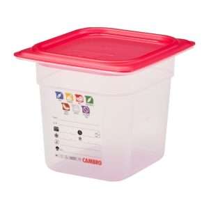 Cambro Safetrak IML Polypropylene Food Storage Container 1/6 GN 150mm 7 jn517 npi26 3