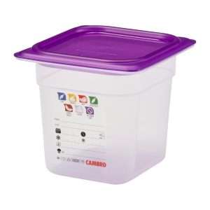 Cambro Safetrak IML Polypropylene Food Storage Container 1/6 GN 150mm 8 jn517 npi26 4