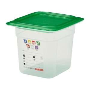 Cambro Safetrak IML Polypropylene Food Storage Container 1/6 GN 150mm 9 jn517 npi26 5