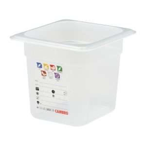 Cambro Safetrak IML Polypropylene Food Storage Container 1/6 GN 150mm 11 jn517 npi26 7