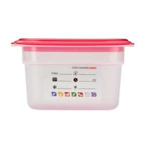 Cambro Safetrak IML Polypropylene Food Storage Container 1/9 GN 100mm 3 jn519 npi26 11