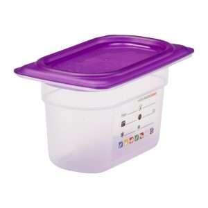 Cambro Safetrak IML Polypropylene Food Storage Container 1/9 GN 100mm 10 jn519 npi26 5
