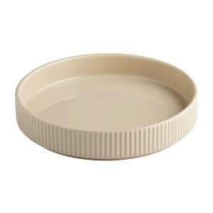 APS THE GRID Porcelain Walled Plates Sand 200mm (3 Pack)