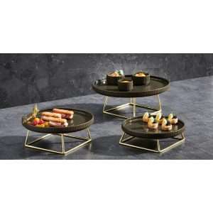 APS MULTI Gold Buffet Stand 180x180x50mm 2 jn721 npi26 0