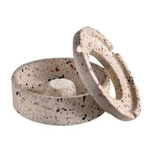 APS TERRAZZO Wind Ashtray Concrete 105mm 2 jn731 npi26 1