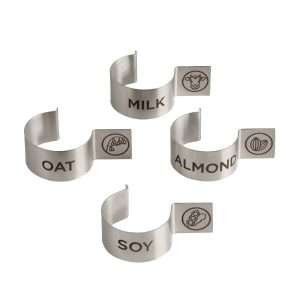 APS Stainless Steel Carafe Label Clips (4 Pack)