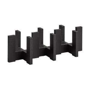 APS Wooden Pedestal for 3 Glass Carafes Black 410x160x120mm