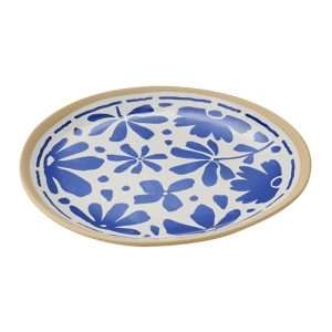 APS FLORYN Melamine Plate White & Blue 215mm (B2B) 3 jn810 npi26 2