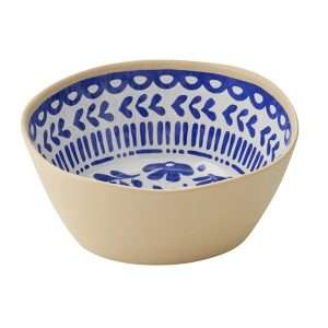APS FLORYN Melamine Bowl White & Blue 200mm