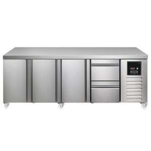 Sterling Pro SPI-7-225-1112-NS-INS Fridge Counter, 615 Litres (Door + Door + Door + 2 Drawers)SPI-7-225-1112-NS-INS
