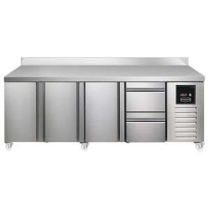 Sterling Pro SPI-7-225-1112-SB-INS Fridge Counter w/Splashback, 615 Litres (Door + Door + Door + 2 Drawers)SPI-7-225-1112-SB-INS