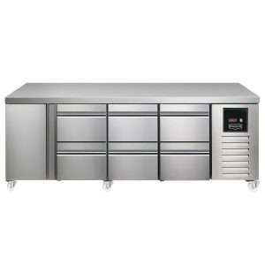 Sterling Pro SPI-7-225-1222-NS-INS Fridge Counter, 615 Litres (Door + 2 Drawers + 2 Drawers + 2 Drawers)SPI-7-225-1222-NS-INS
