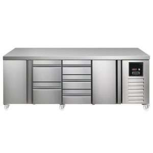 Sterling Pro SPI-7-225-1231-NS Fridge Counter, 615 Litres (Door + 2 Drawers + 3 Drawers + Door)SPI-7-225-1231-NS