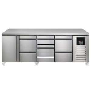 Sterling Pro SPI-7-225-1232-NS Fridge Counter, 615 Litres (Door + 2 Drawers + 3 Drawers + 2 Drawers)SPI-7-225-1232-NS