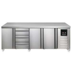 Sterling Pro SPI-7-225-1311-NS-INS Fridge Counter, 615 Litres (Door + 3 Drawers + Door + Door)SPI-7-225-1311-NS-INS