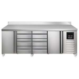 Sterling Pro SPI-7-225-1331-SB-INS Fridge Counter w/Splashback, 615 Litres (Door + 3 Drawers + 3 Drawers + Door)SPI-7-225-1331-SB-INS