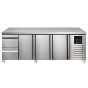 Sterling Pro SPI-7-225-2111-NS Fridge Counter, 615 Litres (2 Drawers + Door + Door + Door)SPI-7-225-2111-NS