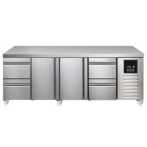 Sterling Pro SPI-7-225-2112-NS Fridge Counter, 615 Litres (2 Drawers + Door + Door + 2 Drawers)SPI-7-225-2112-NS