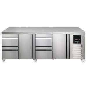 Sterling Pro SPI-7-225-2121-NS Fridge Counter, 615 Litres (2 Drawers + Door + 2 Drawers + Door)SPI-7-225-2121-NS