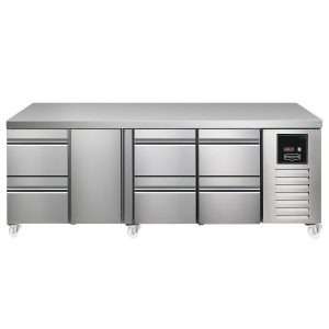 Sterling Pro SPI-7-225-2122-NS-INS Fridge Counter, 615 Litres (2 Drawers + Door + 2 Drawers + 2 Drawers)SPI-7-225-2122-NS-INS