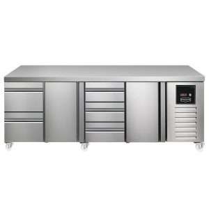 Sterling Pro SPI-7-225-2131-NS-INS Fridge Counter, 615 Litres (2 Drawers + Door + 3 Drawers + Door)SPI-7-225-2131-NS-INS