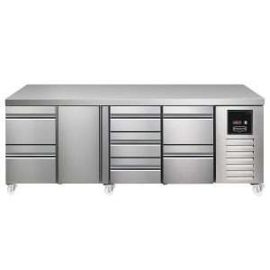 Sterling Pro SPI-7-225-2132-NS Fridge Counter, 615 Litres (2 Drawers + Door + 3 Drawers + 2 Drawers)SPI-7-225-2132-NS