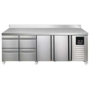 Sterling Pro SPI-7-225-2211-SB Fridge Counter w/Splashback, 615 Litres (2 Drawers + 2 Drawers + Door + Door)SPI-7-225-2211-SB