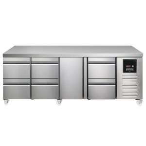 Sterling Pro SPI-7-225-2212-NS-INS Fridge Counter, 615 Litres (2 Drawers + 2 Drawers + Door + 2 Drawers)SPI-7-225-2212-NS-INS