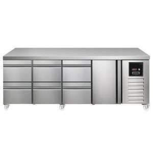 Sterling Pro SPI-7-225-2221-NS Fridge Counter, 615 Litres (2 Drawers + 2 Drawers + 2 Drawers + Door)SPI-7-225-2221-NS