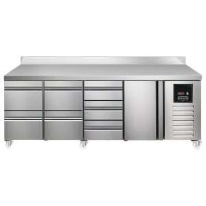 Sterling Pro SPI-7-225-2231-SB-INS Fridge Counter w/Splashback, 615 Litres (2 Drawers + 2 Drawers + 3 Drawers + Door)SPI-7-225-2231-SB-INS