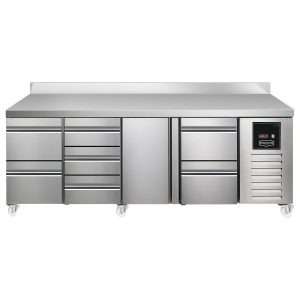 Sterling Pro SPI-7-225-2312-SB-INS Fridge Counter w/Splashback, 615 Litres (2 Drawers + 3 Drawers + Door + 2 Drawers)SPI-7-225-2312-SB-INS