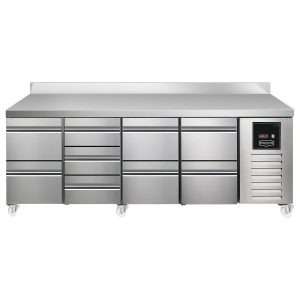 Sterling Pro SPI-7-225-2322-SB-INS Fridge Counter w/Splashback, 615 Litres (2 Drawers + 3 Drawers + 2 Drawers + 2 Drawers)SPI-7-225-2322-SB-INS
