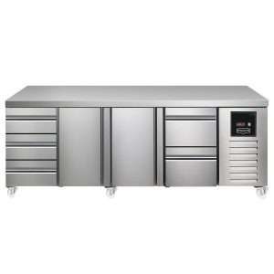 Sterling Pro SPI-7-225-3112-NS Fridge Counter, 615 Litres (3 Drawers + Door + Door + 2 Drawers)SPI-7-225-3112-NS